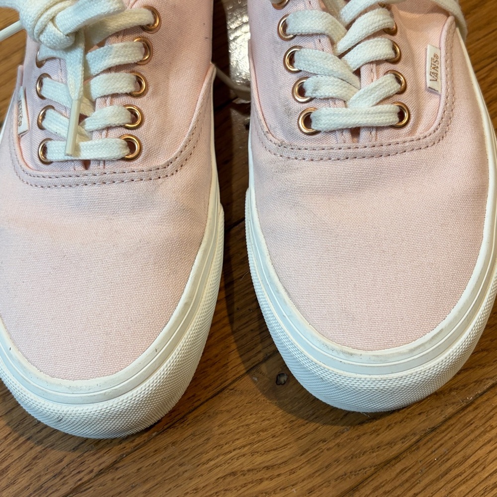 Vans Authentic Low-Top Canvas Sneakers in Light Pink 8.5 - Picture 8 of 9